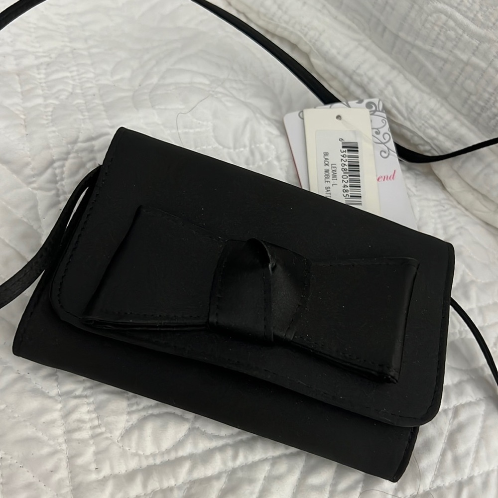 Black Satin lulu Townsend purse new with tags